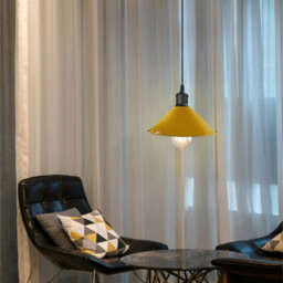 Yellow Cone Pendant Lamp Shade, Easy Fit Metal 22Cm Light Shades For Ceiling For Kitchen,dinning Room,living Room - thumbnail 6