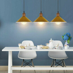 Yellow Cone Pendant Lamp Shade, Easy Fit Metal 22Cm Light Shades For Ceiling For Kitchen,dinning Room,living Room - thumbnail 5