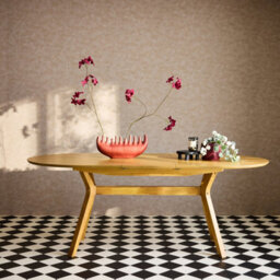 Sweeek - 4-8 Seater Extendable Dining Table Olivia 160X200 Cm Mdf And Oak Veneer Natural Colour - thumbnail 6
