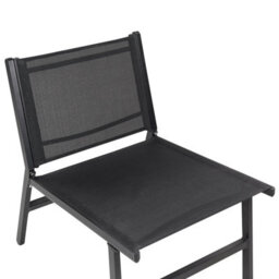 Beliani Garden Chair With Integrated Footrest, Black Textilene, Foldable 54 X 60 X 70 Cm - thumbnail 9