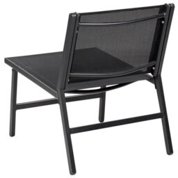 Beliani Garden Chair With Integrated Footrest, Black Textilene, Foldable 54 X 60 X 70 Cm - thumbnail 6