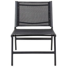 Beliani Garden Chair With Integrated Footrest, Black Textilene, Foldable 54 X 60 X 70 Cm - thumbnail 5