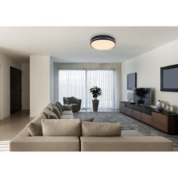 Luminosa Lighting Luminosa Manni 48.5Cm Integrated Led Semi Flush Ceiling Light Black Led Dimmable 2700-6500K Remote Control - thumbnail 7
