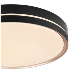 Luminosa Lighting Luminosa Manni 48.5Cm Integrated Led Semi Flush Ceiling Light Black Led Dimmable 2700-6500K Remote Control - thumbnail 4