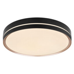 Luminosa Lighting Luminosa Manni 48.5Cm Integrated Led Semi Flush Ceiling Light Black Led Dimmable 2700-6500K Remote Control