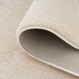 Loomed Cream Beige Free-Form Velvety Soft Rug 80X150Cm - thumbnail 4