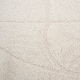 Loomed Cream Beige Free-Form Velvety Soft Rug 80X150Cm - thumbnail 5