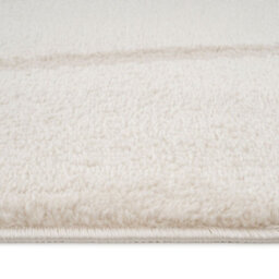 Loomed Cream Beige Free-Form Velvety Soft Rug 80X150Cm - thumbnail 3