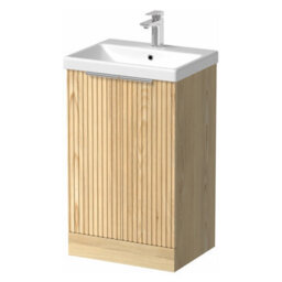 Affine Bathroom Vanity Unit Basin Sink Free Standing 500mm Door Cabinet Storage Wood - thumbnail 5