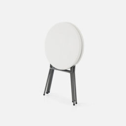 Sweeek - Pair Of Foldable High Tables White 81X81X110 Cm - Gala Tables X2 - thumbnail 7