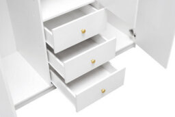Arte Sleek White Matt Siena D3 Wardrobe 149Cm - Elegant Storage With Mirror Brightness - thumbnail 2