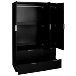 Lassic Vida Designs Trega 3 Door 4 Drawer Wardrobe, Black - thumbnail 9