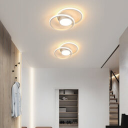 Pheashine Silver Aluminium Led Flush Mount Ceiling Light 40W Stepless Dimmable 3000-6500K Remote For Living Room, Bedroom, Kitchen - thumbnail 8