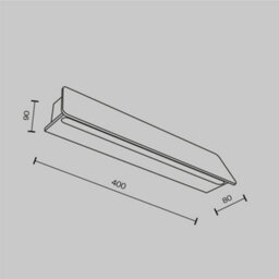 Luminosa Lighting Luminosa Trupp 40Cm Outdoor Wall Down Lamp Graphite 3000K 550Lm Ip54 - thumbnail 3