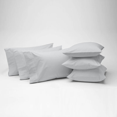 Bedlooms Dyed Pillowcase 3 Pair- Soft Plain Pillow Covers Silver Envelop Closure - Easy Care Pillowcase Bedding Set 50X75 Cm - image 1