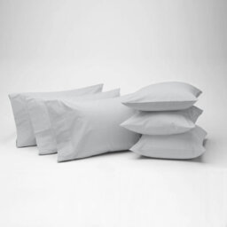 Bedlooms Dyed Pillowcase 3 Pair- Soft Plain Pillow Covers Silver Envelop Closure - Easy Care Pillowcase Bedding Set 50X75 Cm - thumbnail 1
