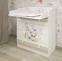 Shefa Line Shefa 800 Kids Changing Dresser Pandas White (2 Boxes) - thumbnail 2