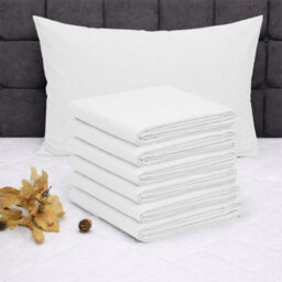 Aspire Homeware Bed Pillowcase 3 Pair -Soft Breathable Envelop Bedding White Pillow Covers, Plain Dyed Pillowcase Set, 50 X 75 Cm - thumbnail 8