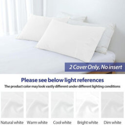 Aspire Homeware Bed Pillowcase 3 Pair -Soft Breathable Envelop Bedding White Pillow Covers, Plain Dyed Pillowcase Set, 50 X 75 Cm - thumbnail 5