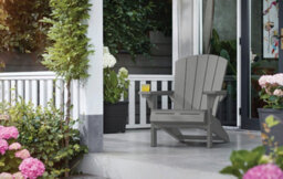 Keter Alpine Adirondack Chair Seat Sun Lounger Garden Light Grey - thumbnail 4