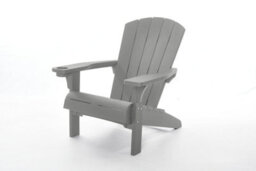 Keter Alpine Adirondack Chair Seat Sun Lounger Garden Light Grey - thumbnail 1