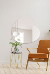 "Mirroroutlet The Lapillus Frameless Pebble Wall Mirror 47"" X 39"" 120Cm X 100Cm" - thumbnail 2