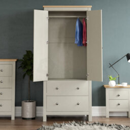 Lassic Vida Designs Arlington Grey 2 Door 2 Drawer Wardrobe (H)1875mm (W)840mm (D)495mm - thumbnail 5