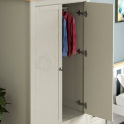 Lassic Vida Designs Arlington Grey 2 Door 2 Drawer Wardrobe (H)1875mm (W)840mm (D)495mm - thumbnail 6