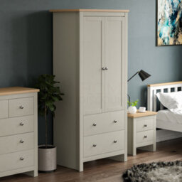 Lassic Vida Designs Arlington Grey 2 Door 2 Drawer Wardrobe (H)1875mm (W)840mm (D)495mm - thumbnail 1