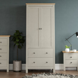 Lassic Vida Designs Arlington Grey 2 Door 2 Drawer Wardrobe (H)1875mm (W)840mm (D)495mm - thumbnail 4