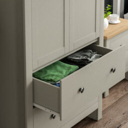 Lassic Vida Designs Arlington Grey 2 Door 2 Drawer Wardrobe (H)1875mm (W)840mm (D)495mm - thumbnail 7
