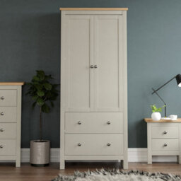 Lassic Vida Designs Arlington Grey 2 Door 2 Drawer Wardrobe (H)1875mm (W)840mm (D)495mm - thumbnail 3