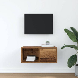 Berkfield Tv Cabinet Old Wood 60X31X25.5 Cm Engineered Wood - thumbnail 3
