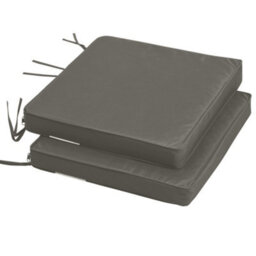 Outsunny 45 X 45Cm Replacement Garden Seat Cushion Pad With Ties, Dark Grey - thumbnail 6