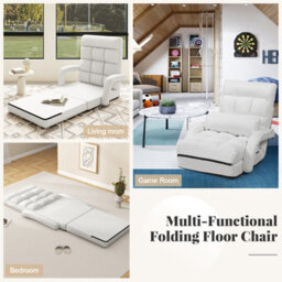Gainoom 6-Position Floor Chair Comfy Padded Chaise Lounge Chair With Back Support - thumbnail 8