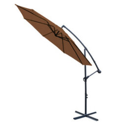 Sundaze Coffee 3M Garden Banana Parasol Cantilever Umbrella Sun Shade Patio Hanging With Base Weights - thumbnail 3