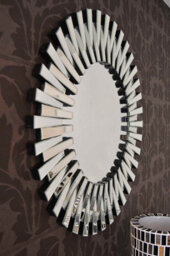 Mirroroutlet Starburst All Glass Stylised Round Mirror 91 X 91Cm - thumbnail 5