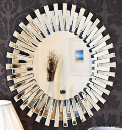 Mirroroutlet Starburst All Glass Stylised Round Mirror 91 X 91Cm - thumbnail 4