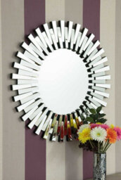 Mirroroutlet Starburst All Glass Stylised Round Mirror 91 X 91Cm - thumbnail 2
