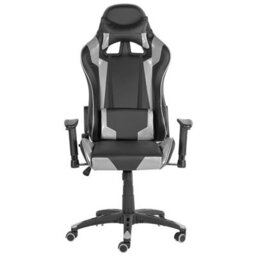 Beliani Gaming Chair Knight Faux Leather Silver - thumbnail 4