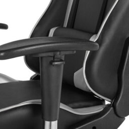 Beliani Gaming Chair Knight Faux Leather Silver - thumbnail 8