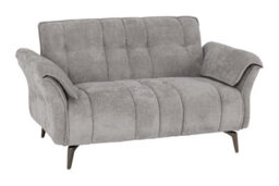 Seconique Amalfi 2 Seater Sofa In Grey Fabric With Metal Legs 2 Man Delivery - thumbnail 2