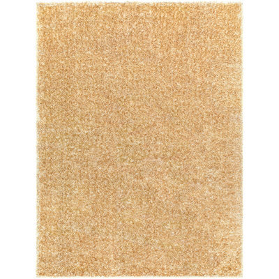 Livabliss Cloudy Shaggy-Solid Color Yellow Plush Soft Pile Living Bedroom Rug 140 X 200 Cm Easy Care, Non Shedding - image 1