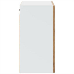 Berkfield Kitchen Wall Cabinet With Glass Door Porto Old Wood - thumbnail 8