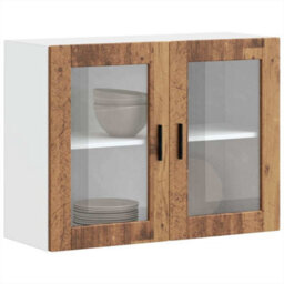 Berkfield Kitchen Wall Cabinet With Glass Door Porto Old Wood