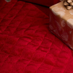 "Dibor Red Velvet Quilted Christmas Tree Decoration Christmas Tree Skirt 36""" - thumbnail 4