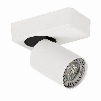 Luminosa Lighting Luminosa Modern Spotlights White, Black 1 Light With Aluminum, White Shade, Gu10