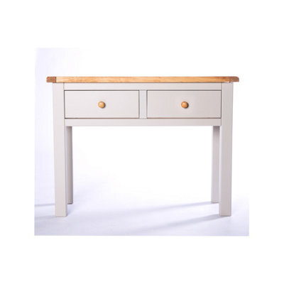 Cabinet Bits Argenta Light Grey 2 Drawer Console Table Wood Knob - image 1
