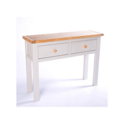 Cabinet Bits Argenta Light Grey 2 Drawer Console Table Wood Knob - thumbnail 2