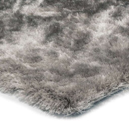 Tungsten Super Soft Shaggy Handmade Modern Plain Sparkle Easy To Clean Rug For Dining Room Bedroom Living Room-65Cm X 135Cm - thumbnail 2